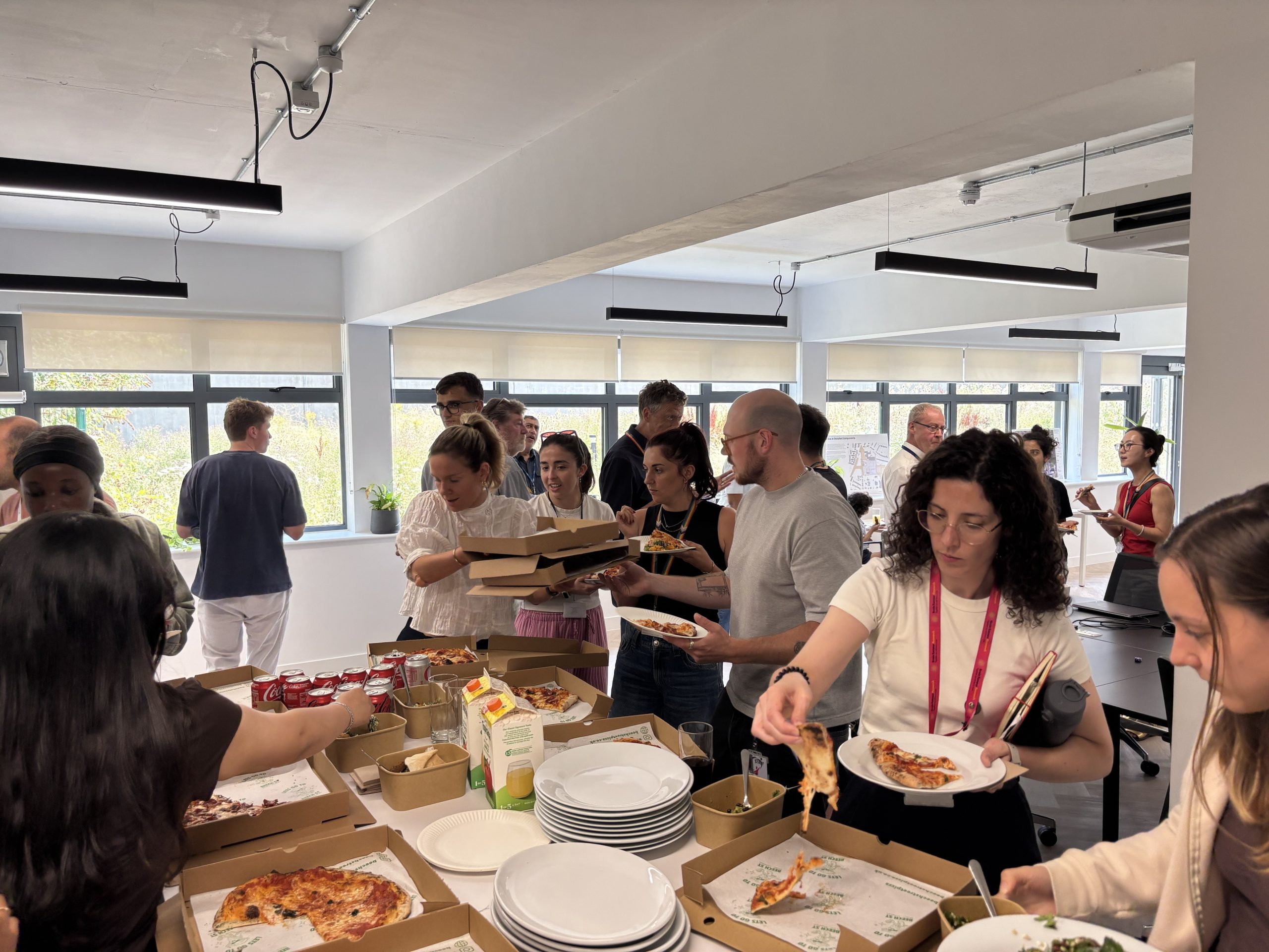 Pizza Thursdays. One of the many networking events at the London Cancer District